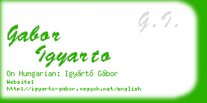 gabor igyarto business card