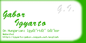 gabor igyarto business card